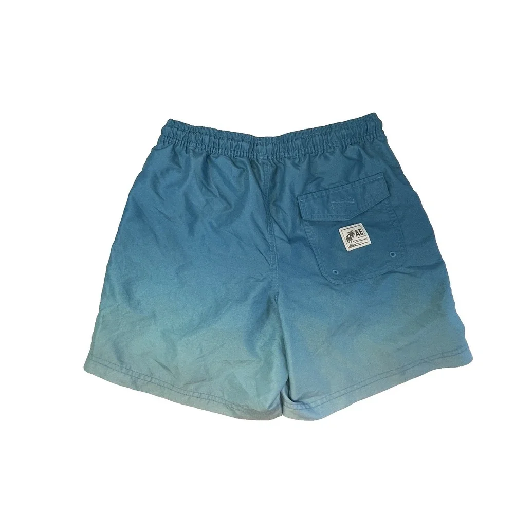 American‎ Eagle Swim Shorts Trunks Men's XS Blue Drawstring Beach Vacation AE